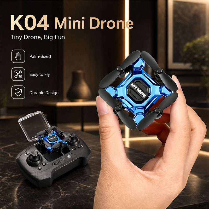Fpv Brushless Rc Drone 4K - طائرة SNQP K04 ميني قابلة للطي