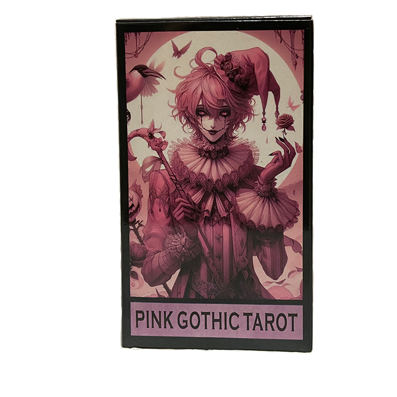 Tarot Cards Deck With Guidebook - مجموعة بطاقات التاروت القوطية الوردية 78