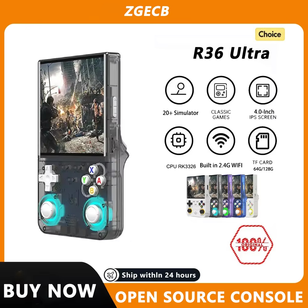 Retro Handheld Game Console R36S - FLLAPT R36Ultra Retro وحدة تحكم ألعاب