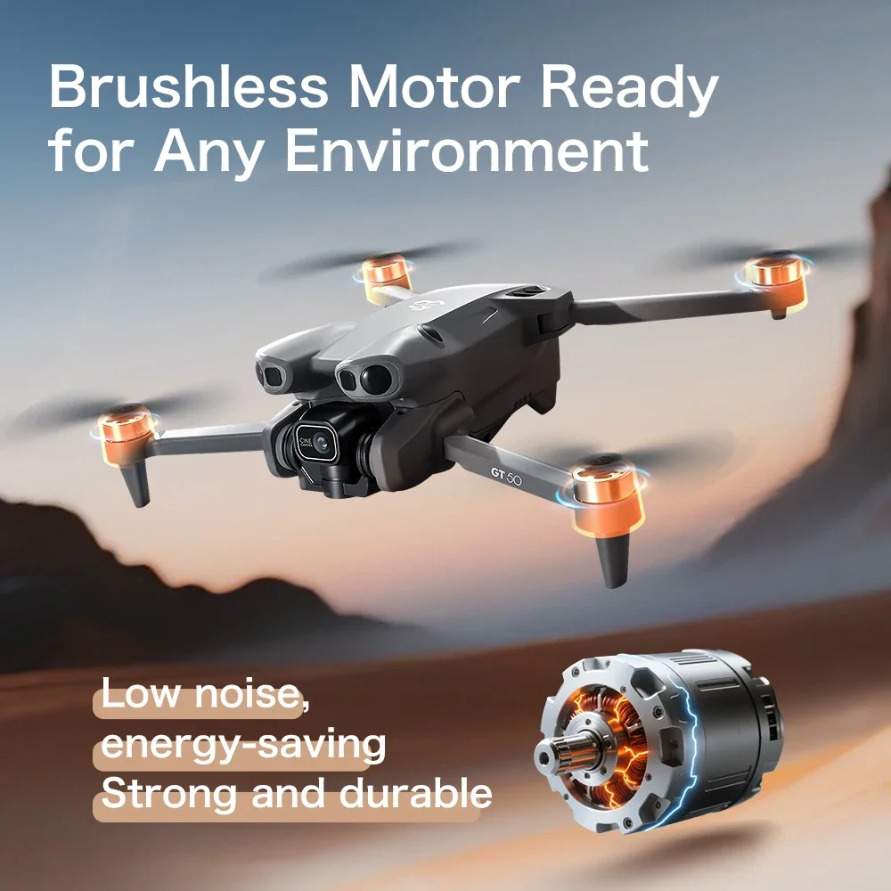 طائرة بدون طيار GT50 بتقنية FP - مراجعة Fpv Brushless Rc Drone 4K وسعره