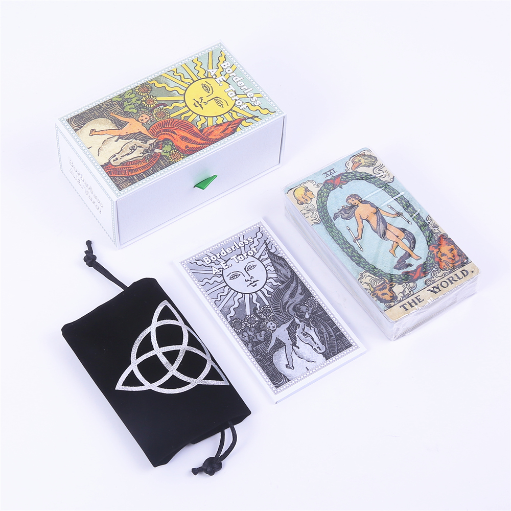 بدون حدود A E. 12 × 7 بطاقات ا - مراجعة Tarot Cards Deck With Guidebook وسعره