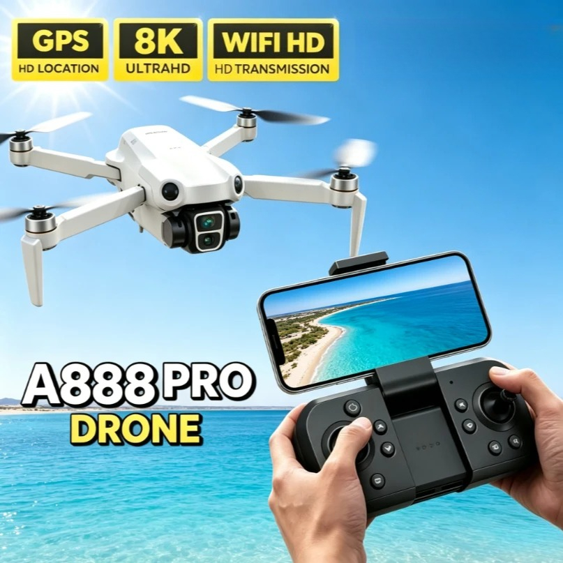 طائرة بدون طيار A888 GPS FPV ق - مراجعة Fpv Brushless Rc Drone 4K وسعره